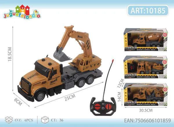 Camión excavadora de control remoto (vehículo de construcción)