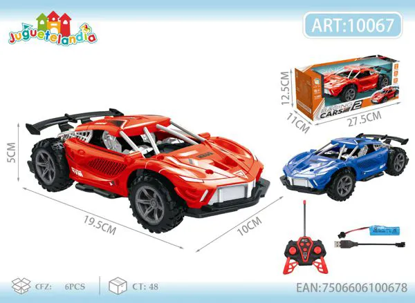 Auto deportivo de control remoto 4 canales escala 1:20 estilo Lamborghini