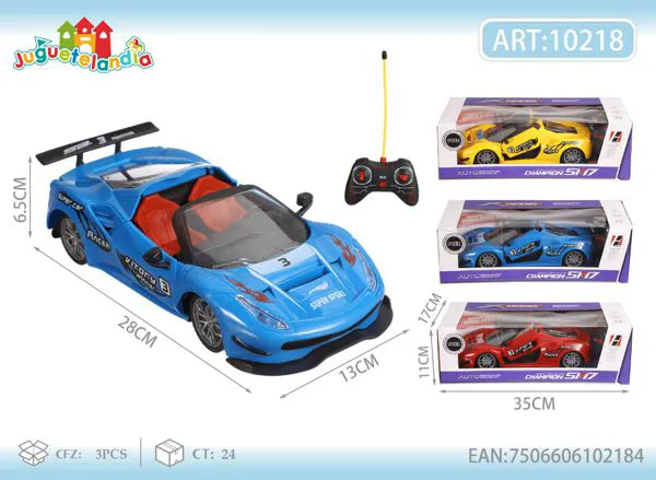 Auto deportivo de control remoto 4 canales escala 1:14 estilo Ferrari
