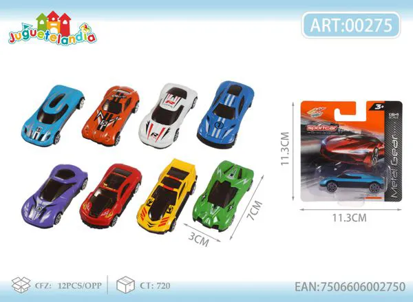 Auto deportivo de metal 1:64 (colores surtidos)
