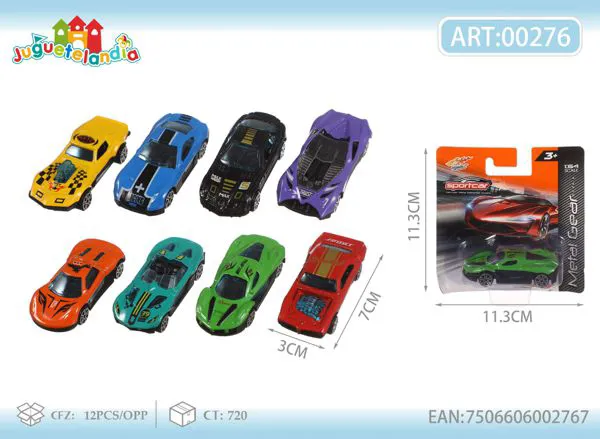 Auto deportivo de metal 1:64 (colores surtidos)