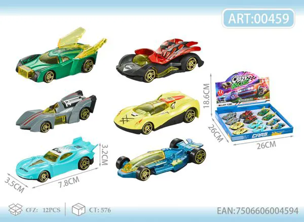 Set de 12 autos deportivos de metal 1:64