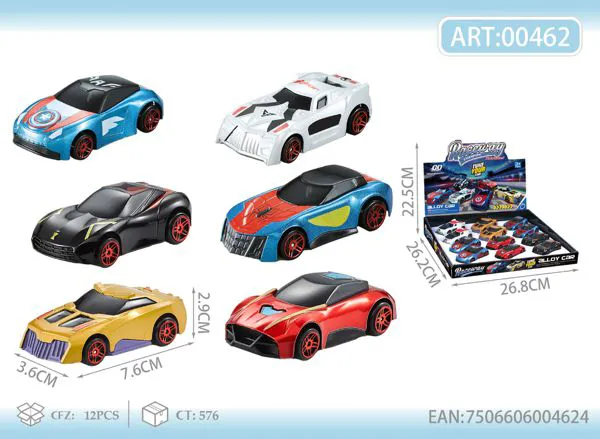 Set de 12 autos deportivos de metal 1:64