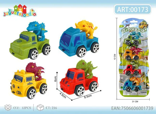 Camión de fricción con dinosaurio surtido