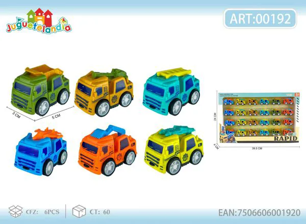 Set de 6 camiones de construcción de fricción