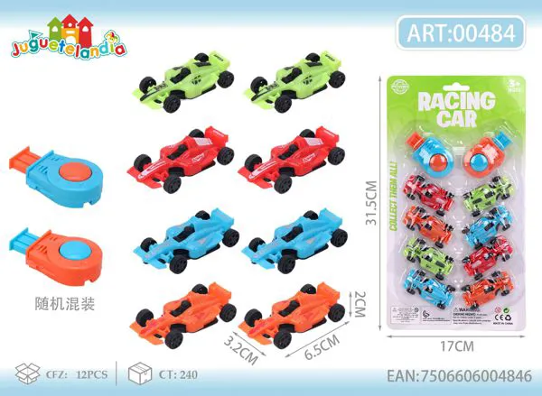Set de autos Fórmula 1 con lanzador