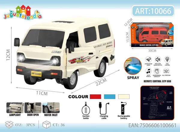 Camioneta van a control remoto 6 canales escala 1:16 con luces