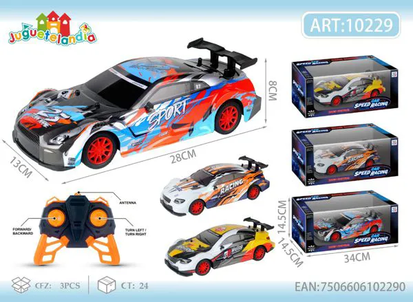 Auto deportivo de carreras de control remoto escala 1:16