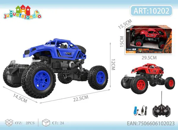 Coche todoterreno trepador de control remoto 4 ruedas 5 canales