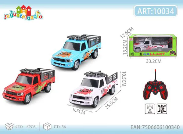Camioneta pickup todoterreno de control remoto escala 1:18 5 canales