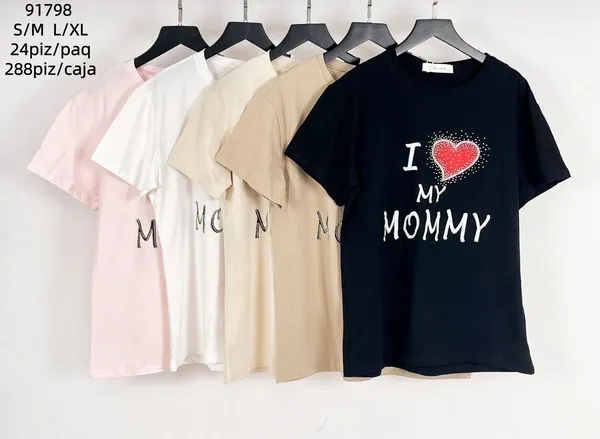 Playera con estampado manga corta-91798