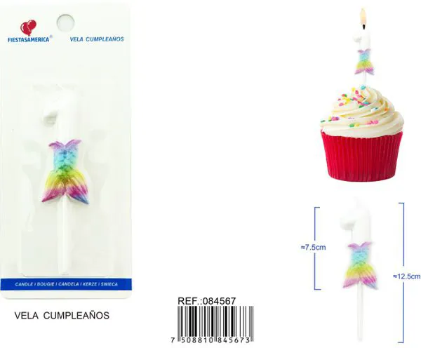 Vela de cumpleaños número 1 7.5 cm
