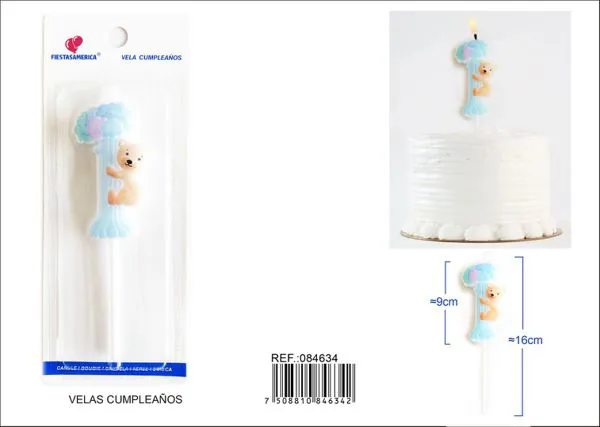 Vela de cumpleaños número 1