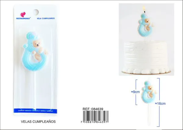 Vela de cumpleaños número 6