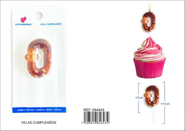 Vela de cumpleaños número 0