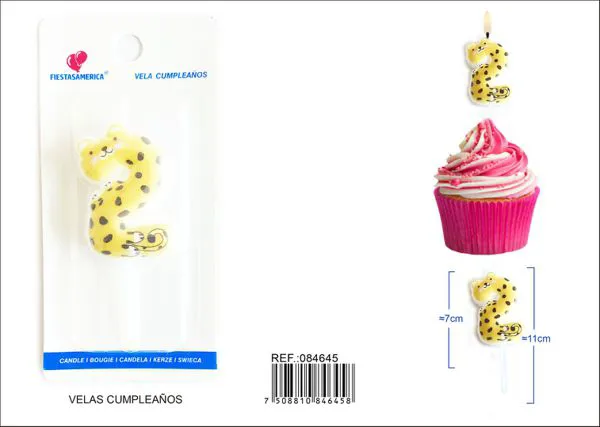 Vela de cumpleaños número 2
