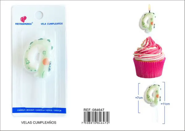 Vela de cumpleaños número 4