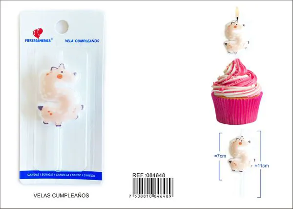 Vela de cumpleaños número 5
