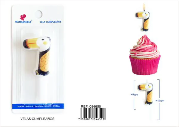 Vela de cumpleaños número 7