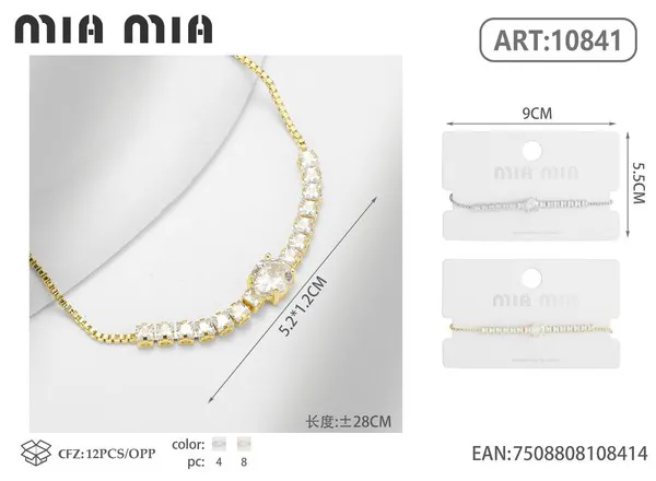 Pulsera de circonias blancas graduadas dorada