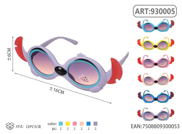 Gafas de sol para niños con diseño de monstruo con cuernos