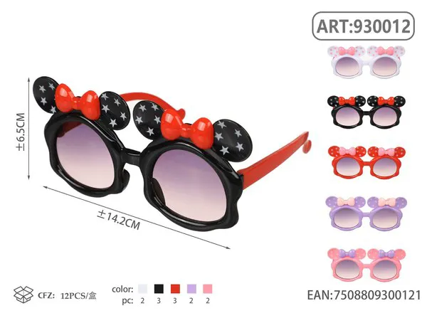 Gafas de sol para niños con orejas de gato y moños