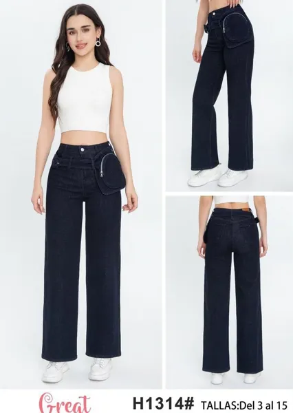 Jeans con bolsa lateral