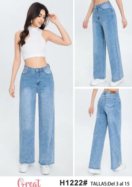 Jeans de mezclilla con estampado