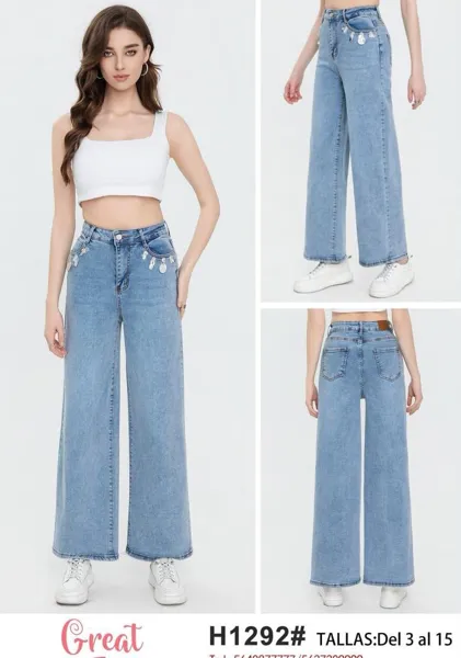 Jeans de mezclilla con detalles