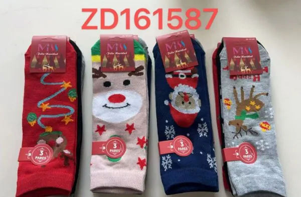 Calcetines navideños de reno para mujer