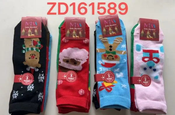Calcetines navideños de galleta de jengibre