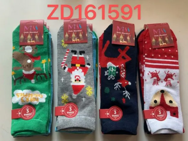 Calcetines navideños de reno y Santa