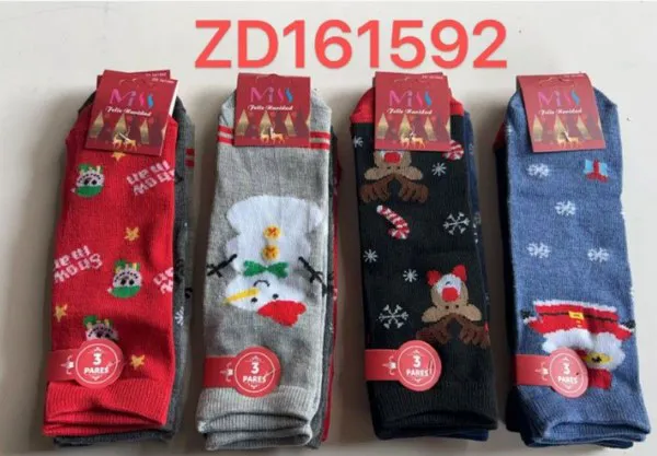 Calcetines tobilleros navideños para mujer