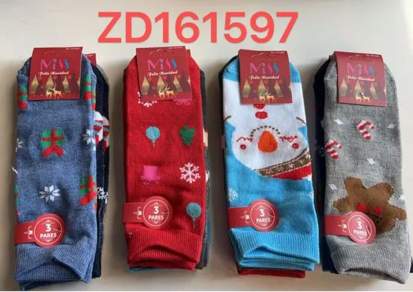 Calcetines navideños de muñeco de nieve