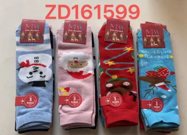 Calcetines navideños de muñeco de nieve