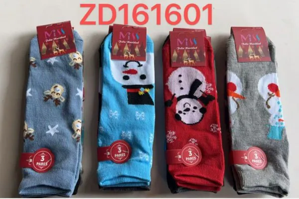 Calcetines navideños de reno para mujer