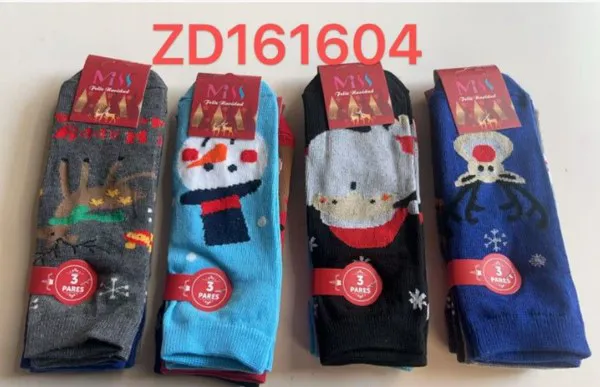 Calcetines navideños de muñeco de nieve