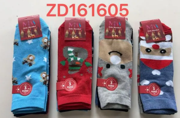 Calcetines tobilleros navideños para mujer