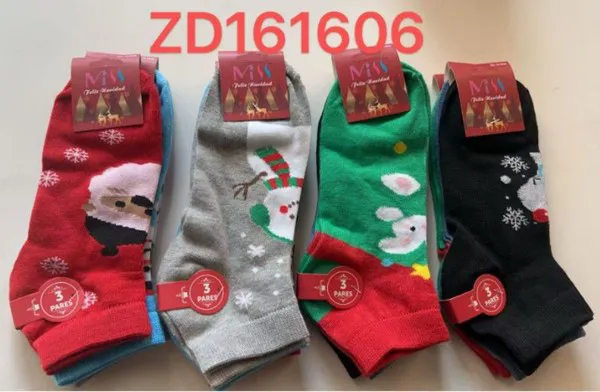Calcetines navideños de muñeco de nieve