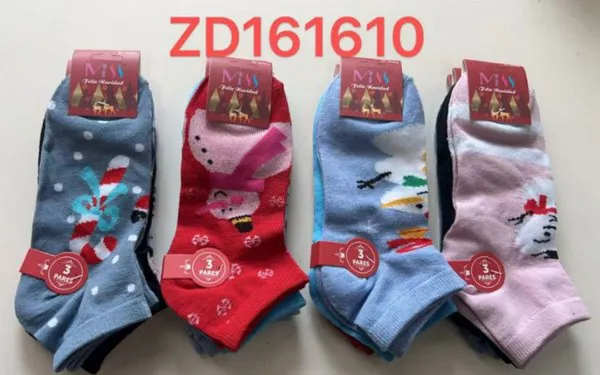 Calcetines tobilleros navideños de mujer