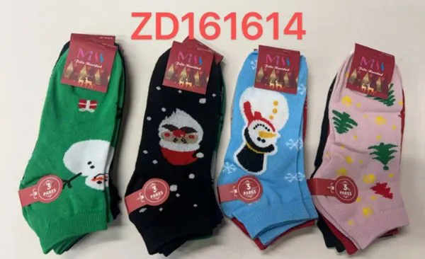 Calcetines navideños con muñeco de nieve