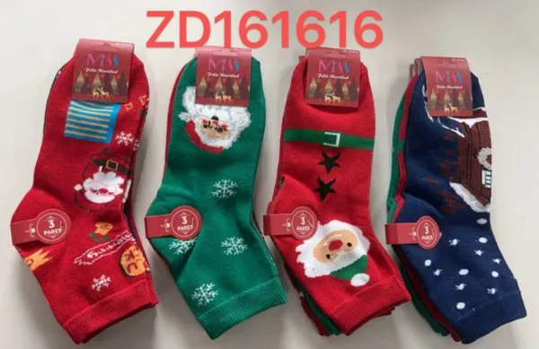 Calcetines navideños con Santa Claus