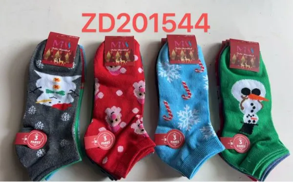 Calcetines tobilleros navideños para mujer
