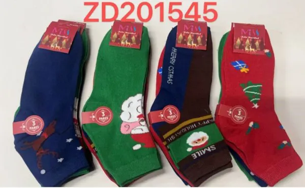 Calcetines tobilleros navideños para mujer