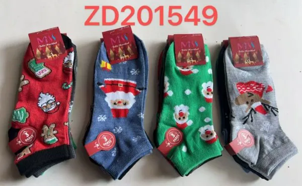 Calcetines tobilleros navideños para mujer