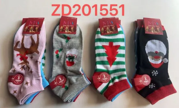 Calcetines tobilleros navideños para mujer
