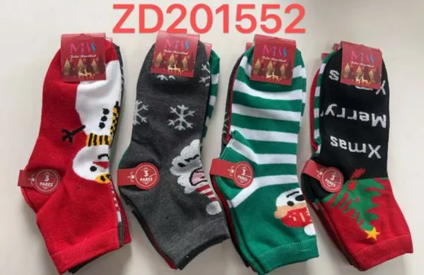 Calcetines tobilleros navideños para mujer