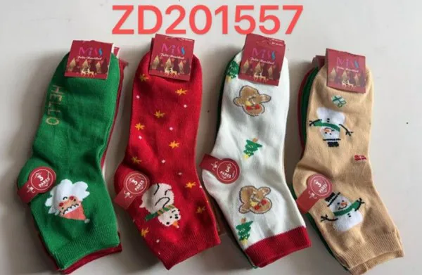 Calcetines tobilleros navideños para mujer