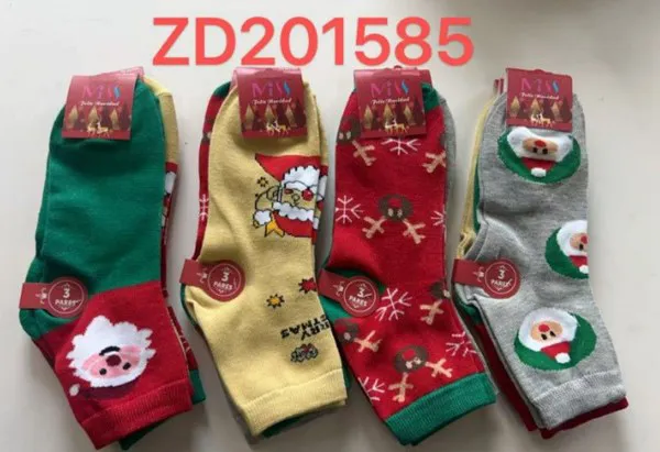 Calcetines navideños con estampado de Santa