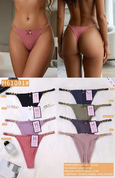 Tanga con cadena de corazones